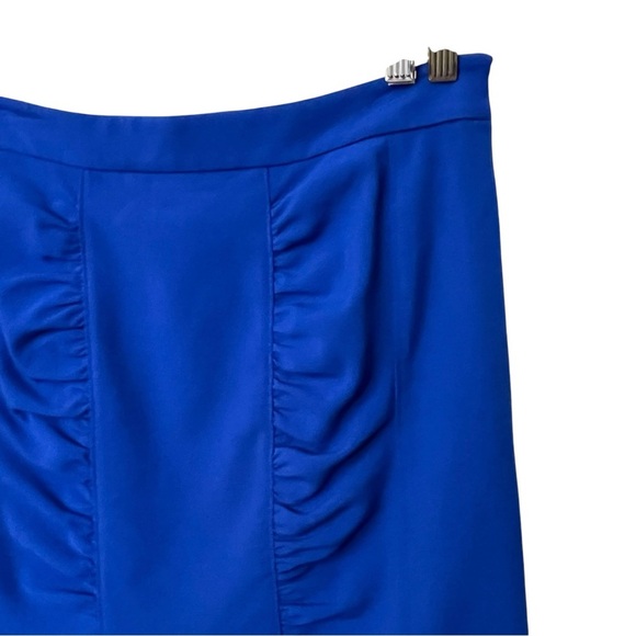 Anthropologie HD In Paris Blue Ruffle Ruched Skirt Size 12 New - Picture 4 of 9